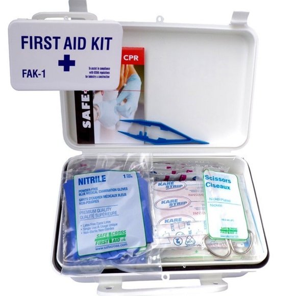 First Aid Emergency Kit Minor Emergencies ANSI Compliant Weatherproof Case - Picture 1 of 8